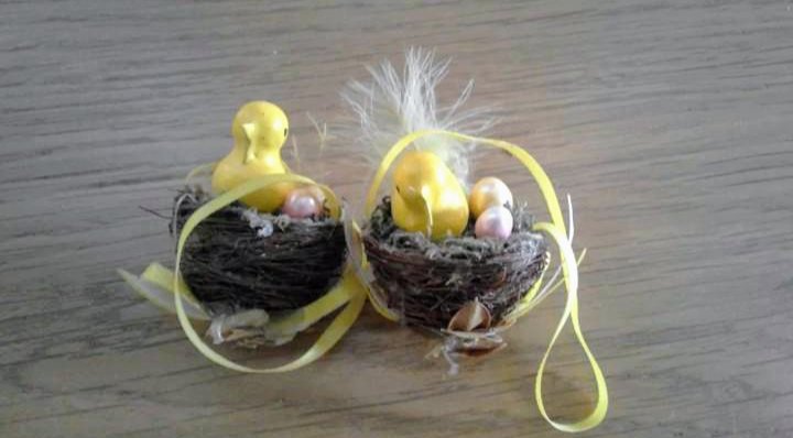 Osteranhänger Vogelnest Vintage 80's