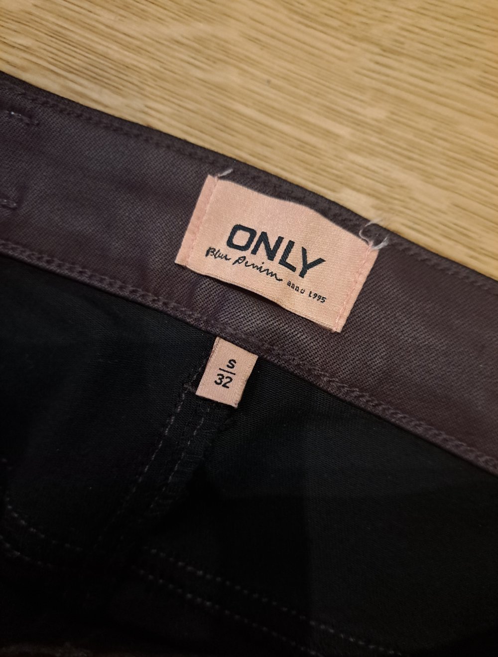 Only Lederhose Skinny Röhre High Waist matt bordeaux