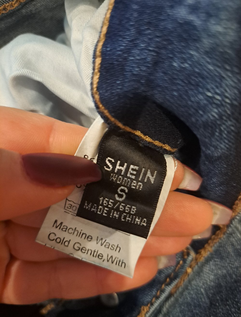 Shein destroyed Röhrenjeans Waschung