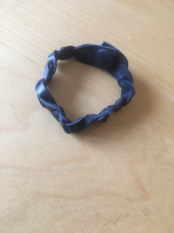 Schwarzes Lederarmband *Mengenrabatt*