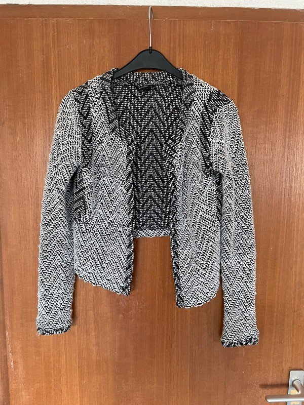 Grau-weißer Cardigan in Gr. 36 *Mengenrabatt*