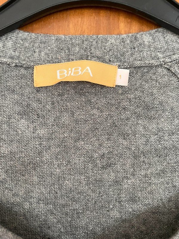 grauer Pullover aus Wolle/Kaschmir von BIBA *Mengenrabatt*