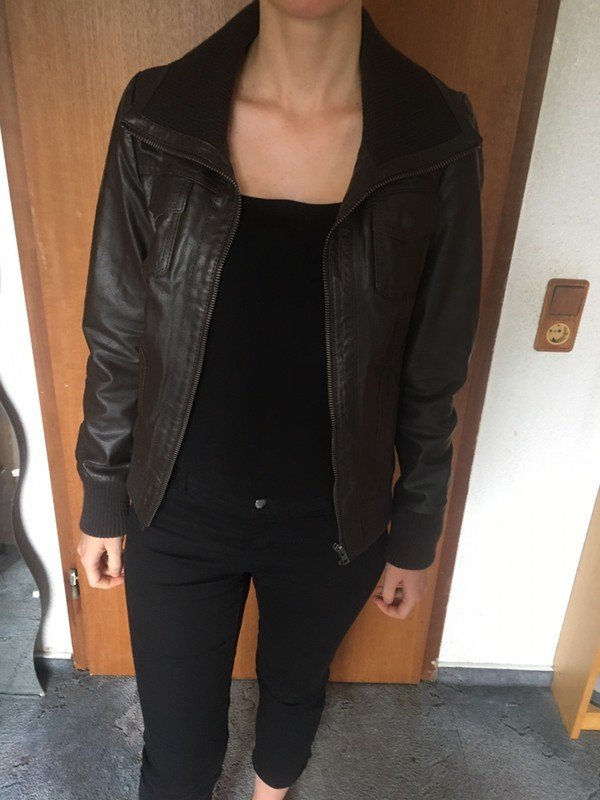 Braune Echtlederjacke von Only in Gr. S *Mengenrabatt*