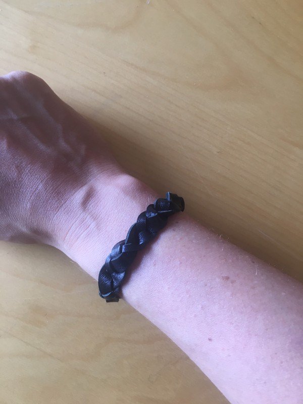 Schwarzes Lederarmband *Mengenrabatt*