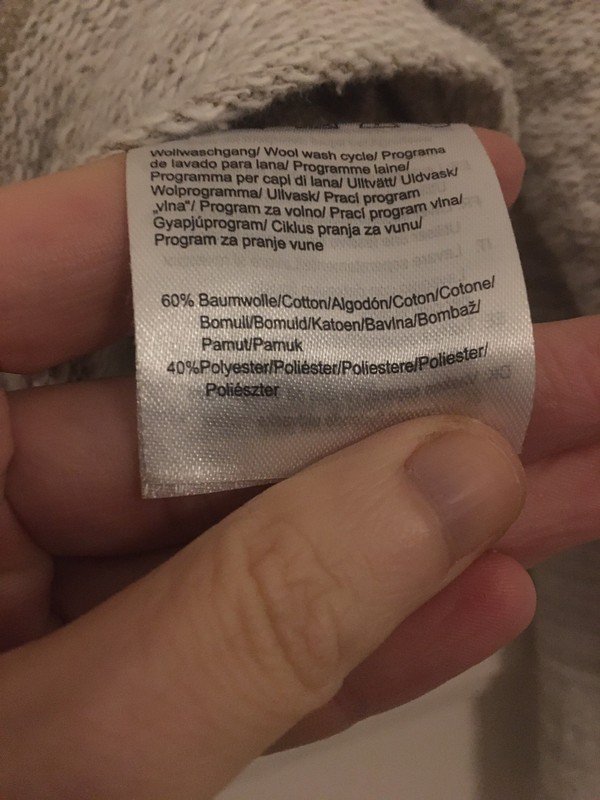 Weiß-beiger Baumwoll-Cardigan *Mengenrabatt*