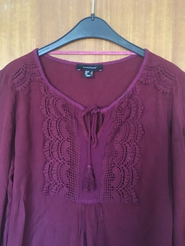Weinrote Bluse aus Viskose *Mengenrabatt*