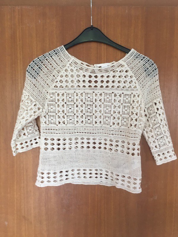Beiges Crop-Top aus 100% Baumwolle *Mengenrabatt*