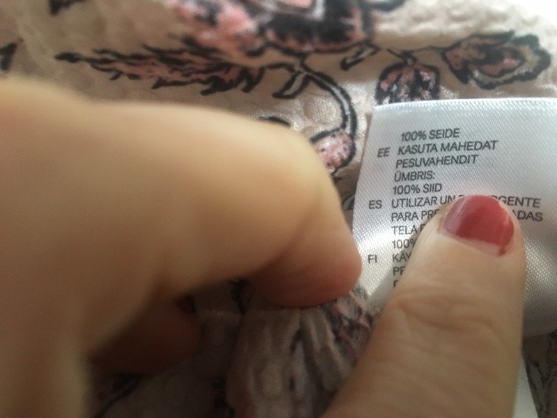 Beige-rosefarbene Bluse aus 100% Seide *Mengenrabatt*