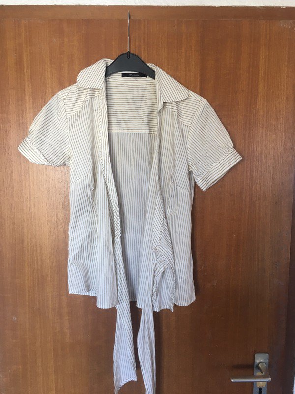 beige-gold gestreifte Bluse Gr. S *Mengenrabatt*