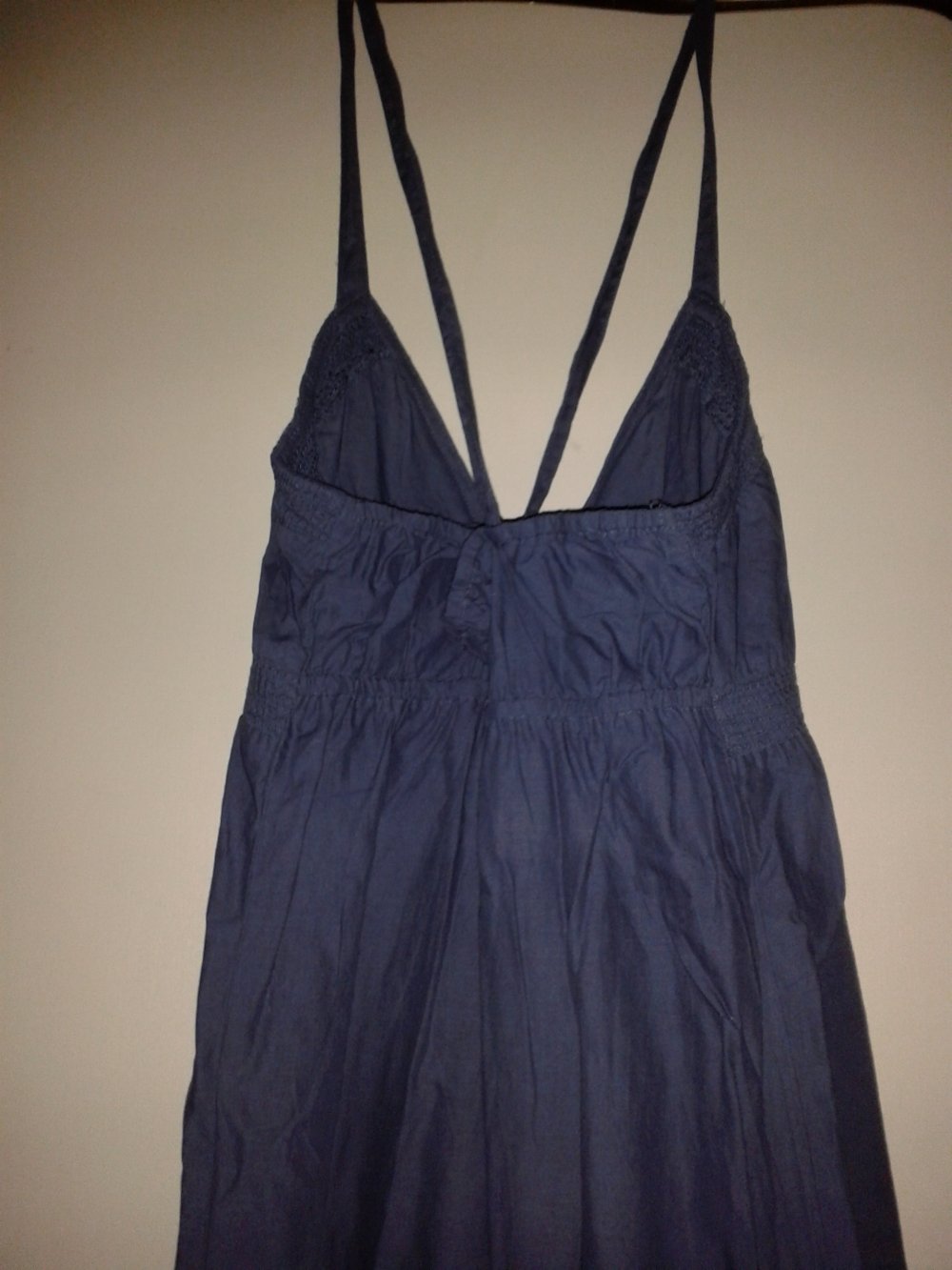 Langes luftiges Sommerkleid, Maxikleid, Blau