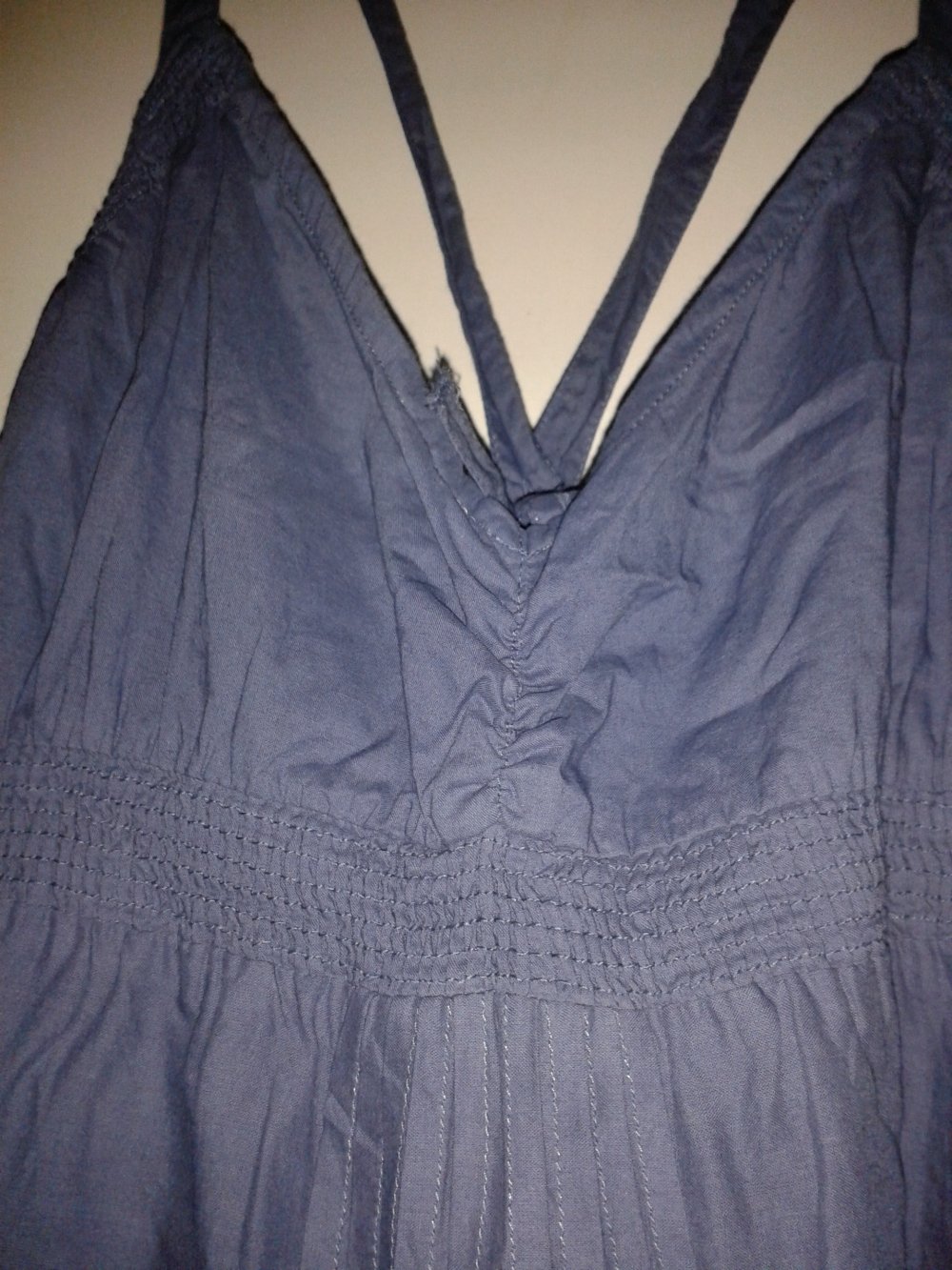 Langes luftiges Sommerkleid, Maxikleid, Blau
