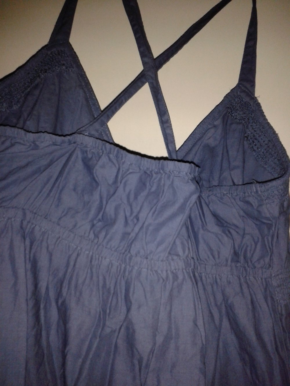 Langes luftiges Sommerkleid, Maxikleid, Blau