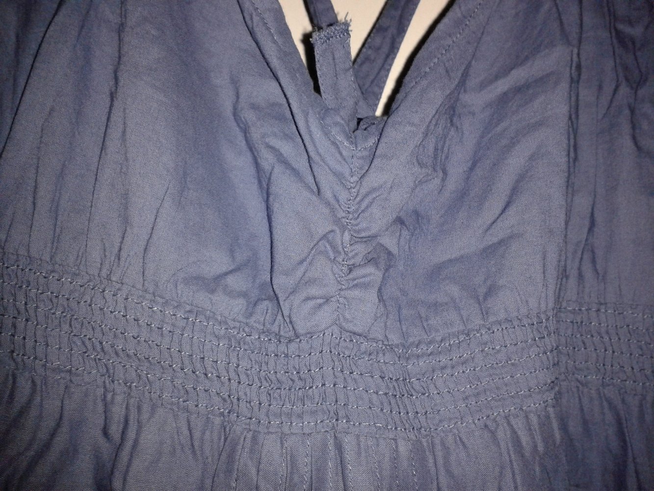 Langes luftiges Sommerkleid, Maxikleid, Blau