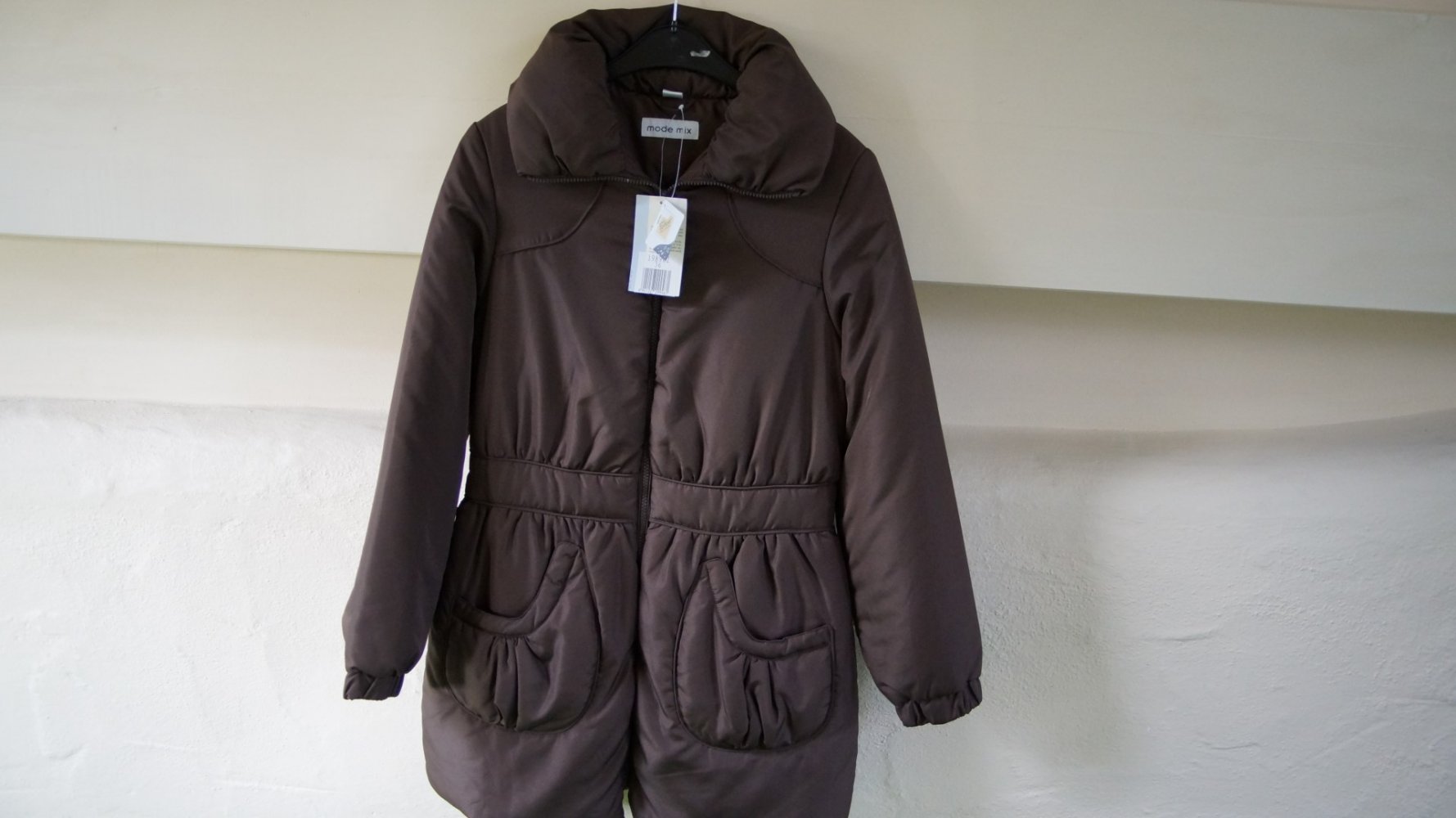 #Winterjacke, Gr. 36, #dunkelbraun, #Modemix - warm und leicht