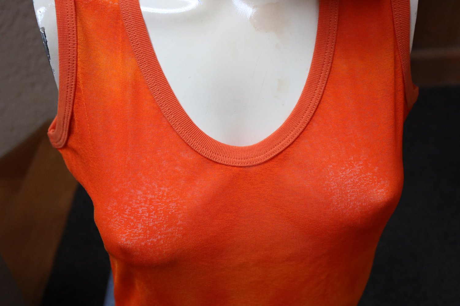 #Chiffon-Top, Gr. 38, #orange, #Batik-Style, #Y.O.U.