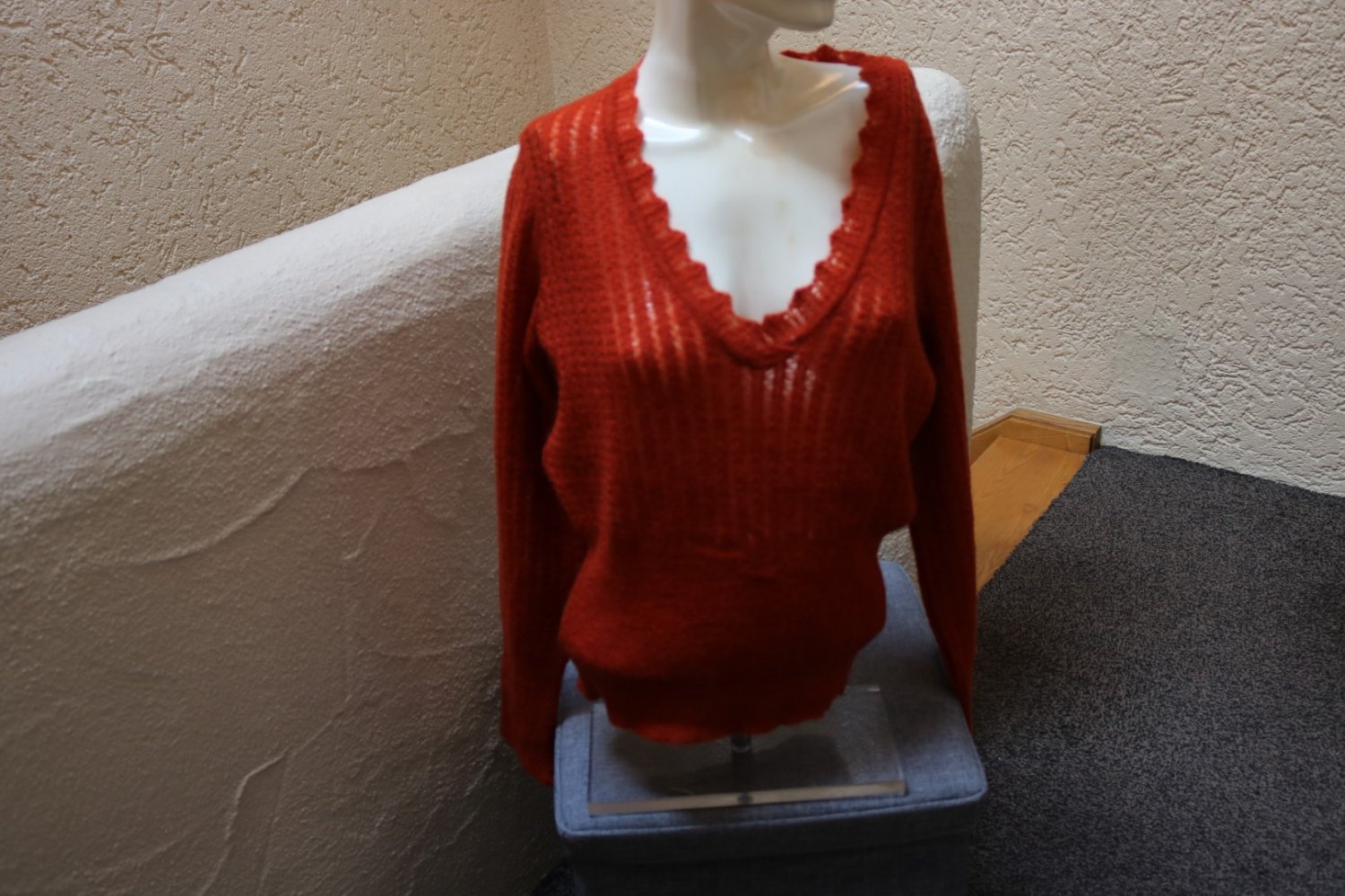 #Pullover m. Mohair, Gr. 38, #terracotta, #LeComte, #Designermode
