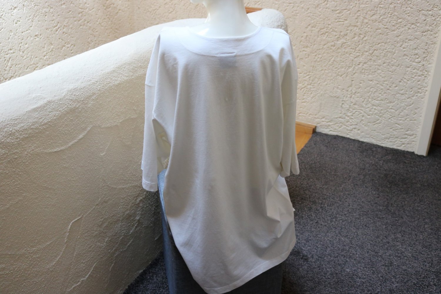 #Longshirt m. Perlen, Gr. 50, #offwhite, #wie neu