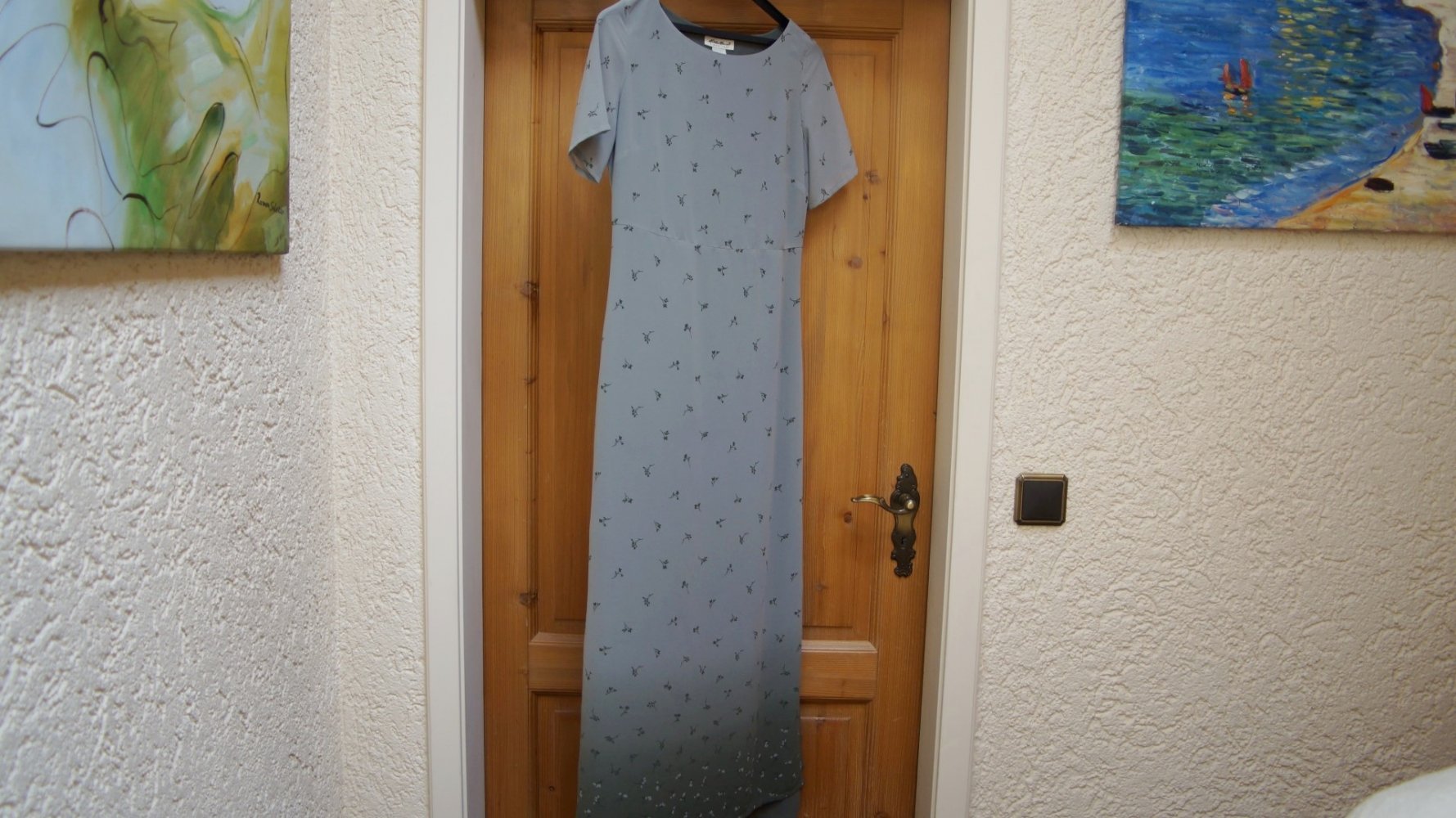 #Maxikleid, Gr. S, #schilf-oliv, #Eddie Bauer, #leicht, #hochwertig - wie neu