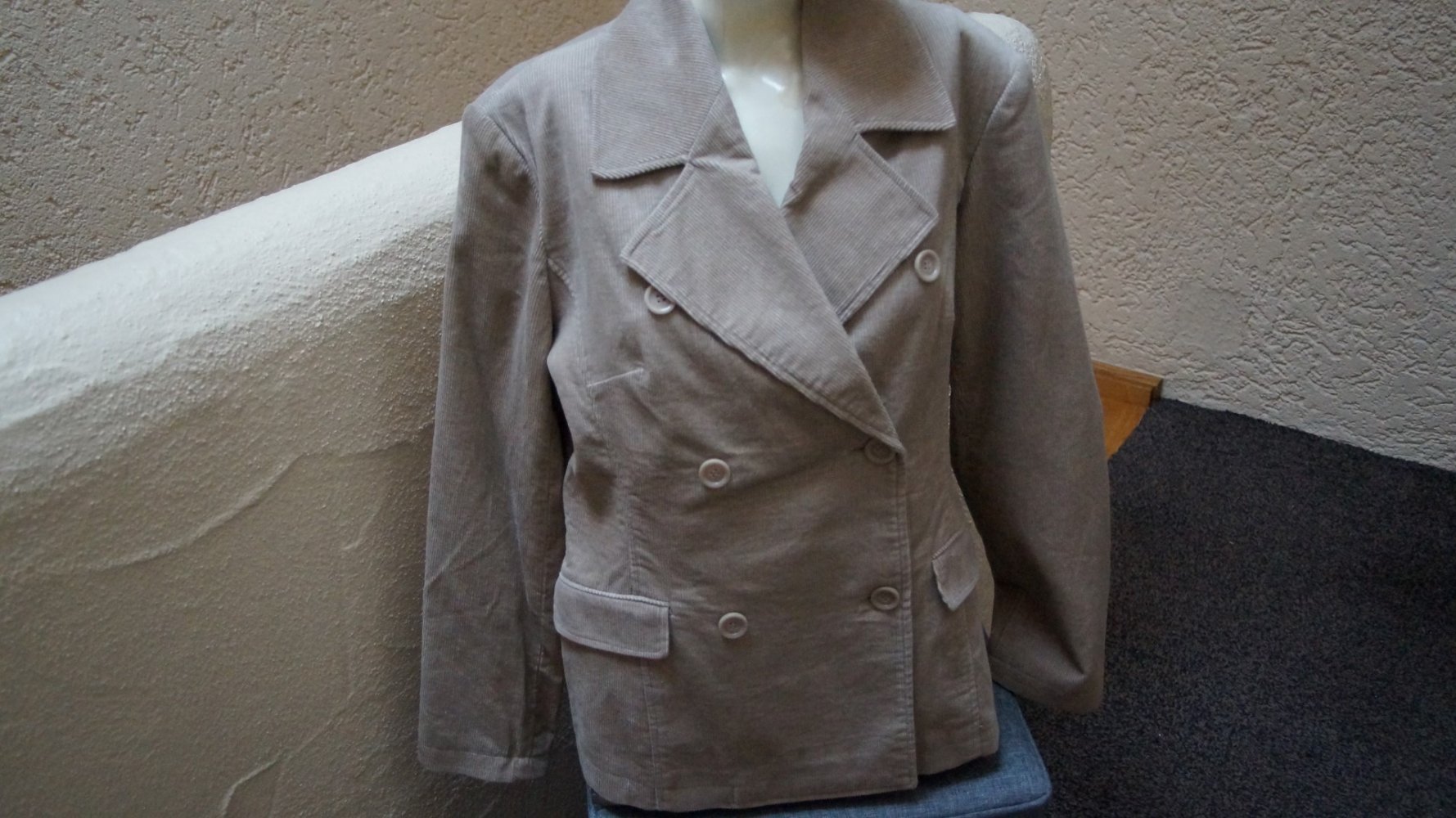 #Cordjacke, Gr. 38, #sand, #gefüttert, #hochwertig - wie neu