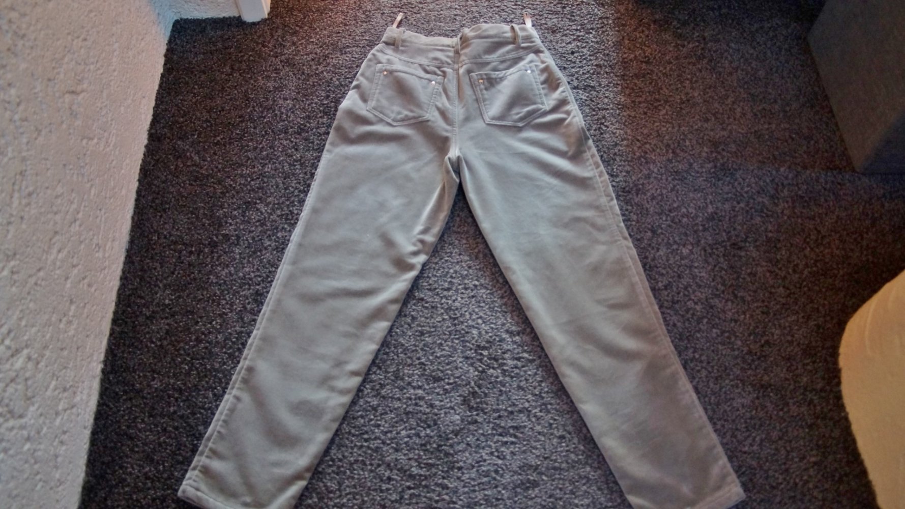 #Samthose, Gr. 40, #stein, #Basics, #High Waist, #warm, #hochwertig - wie neu