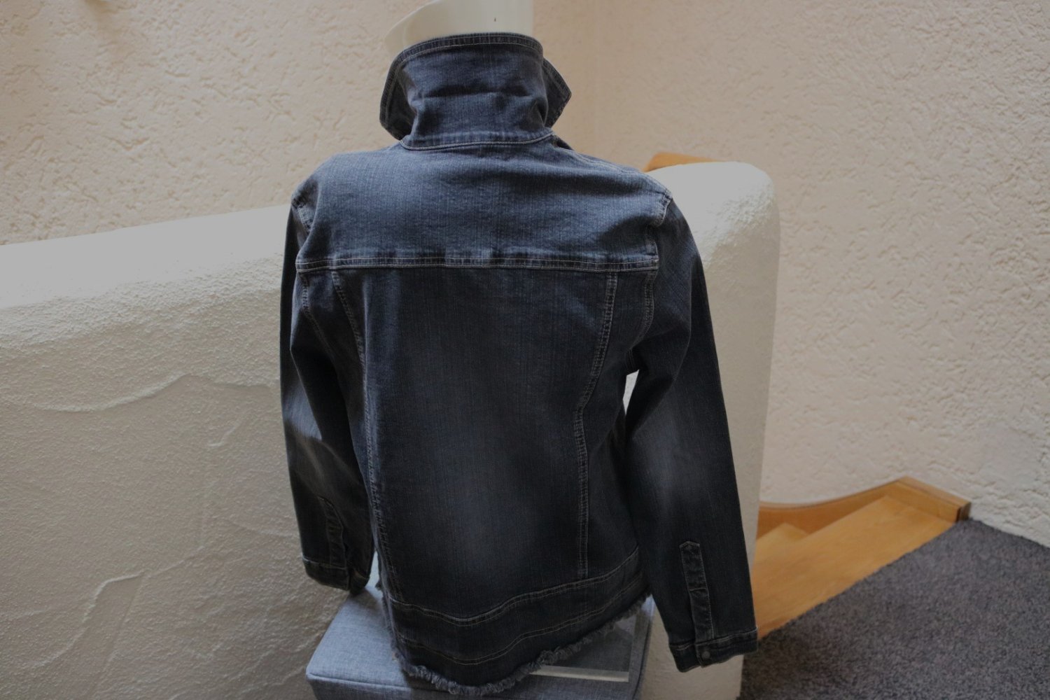#Jeansjacke, Gr. 38, #Stretch, #schwarz-used, #MM, -wie neu