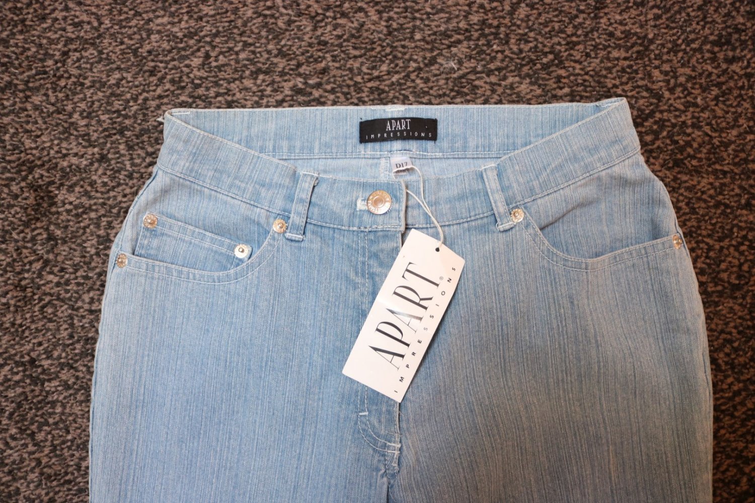 #Jeans m. Volant, Gr. 34, #stone, #Apart Impressions, #High Waist - Schnäppchen