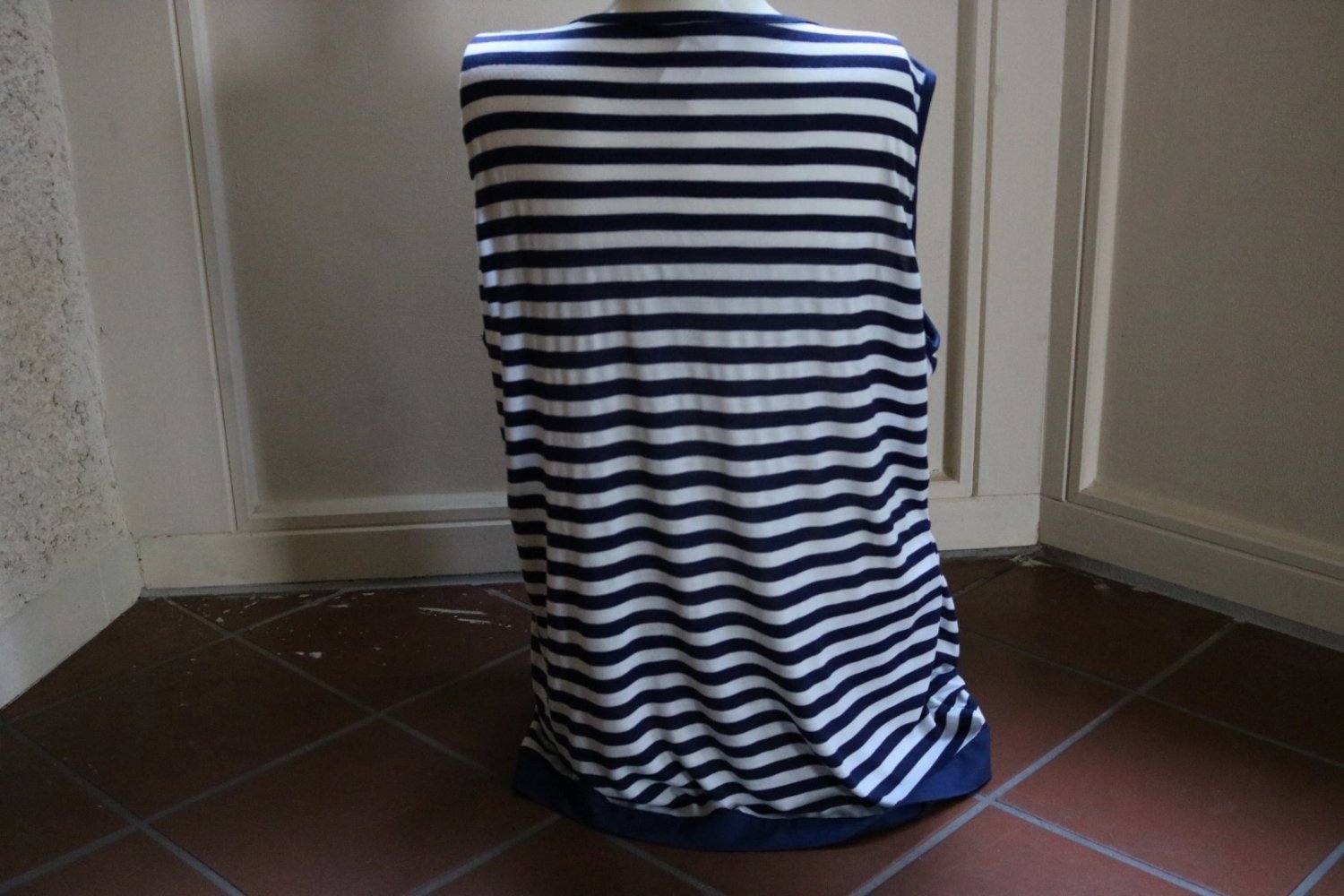 #Two-in-One-Top, Gr. 46, #dunkelblau-weiß, #Heine - wie neu