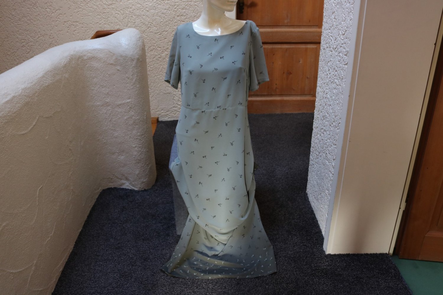 #Maxikleid, Gr. S, #schilf-oliv, #Eddie Bauer, #leicht, #hochwertig - wie neu