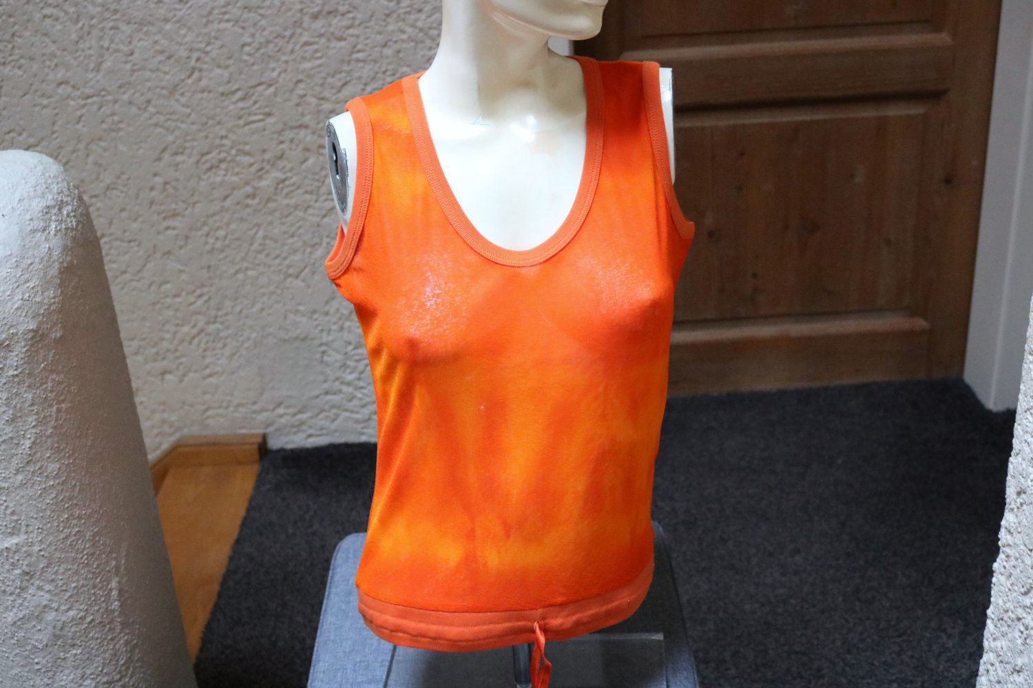 #Chiffon-Top, Gr. 38, #orange, #Batik-Style, #Y.O.U.