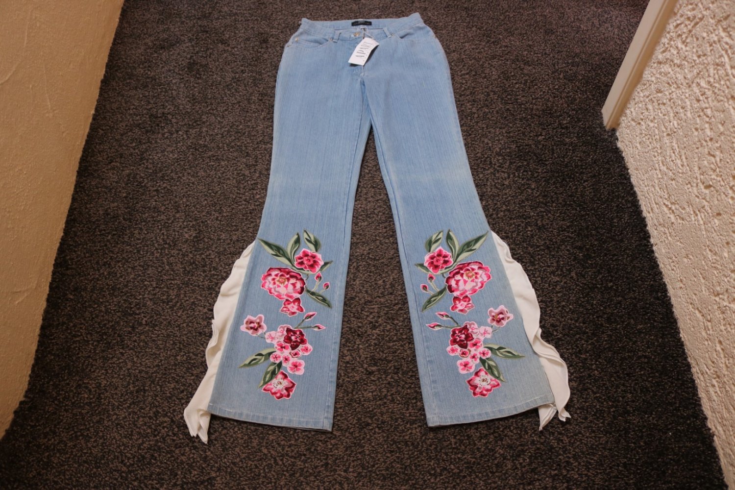 #Jeans m. Volant, Gr. 34, #stone, #Apart Impressions, #High Waist - Schnäppchen