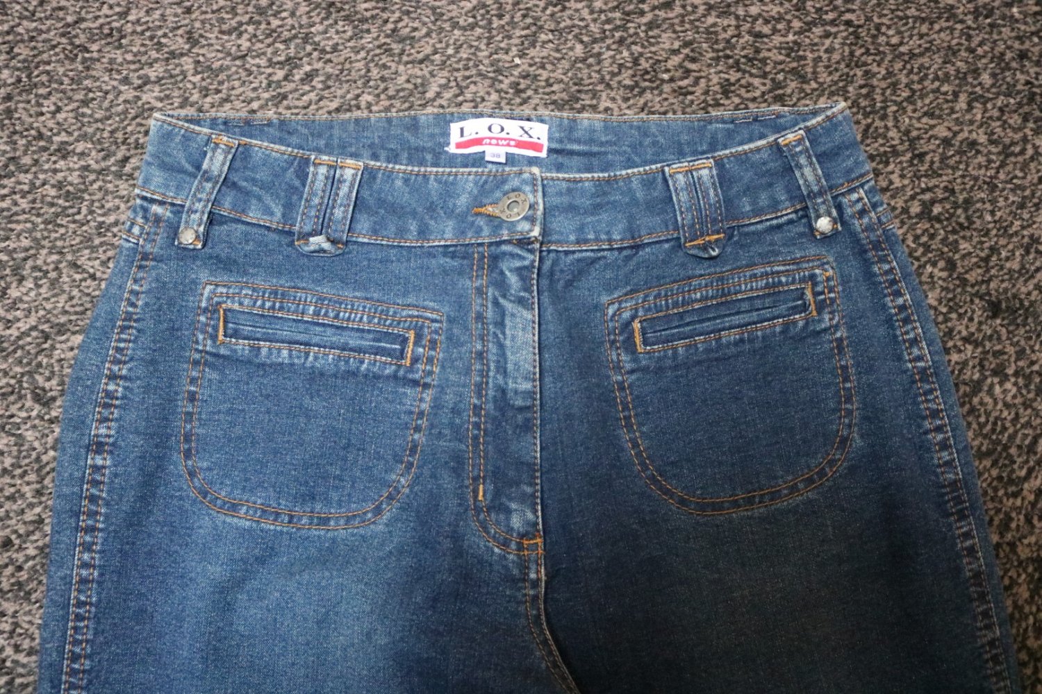#Jeans, Gr. 38, #dunkelblau, #L.O.X., #hochwertig, #High Waist - wie neu