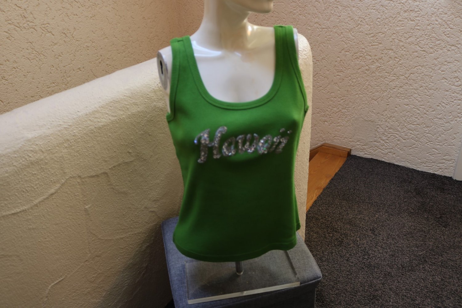 #Top mit Strass, Gr. 40, #kiwi, #Rippjersey, #Heine, #hochw. Markenmode
