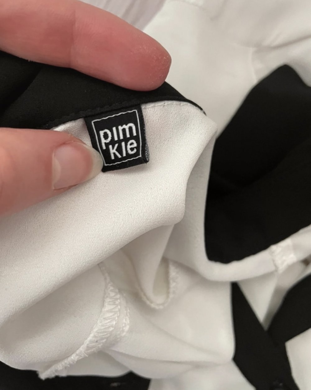 Schwarz weiße Bluse