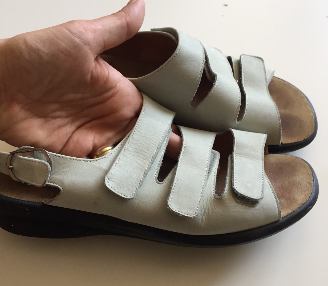 Ganter Leder Sommer Sandalen mit Fußbett Gr.38 mintgrün