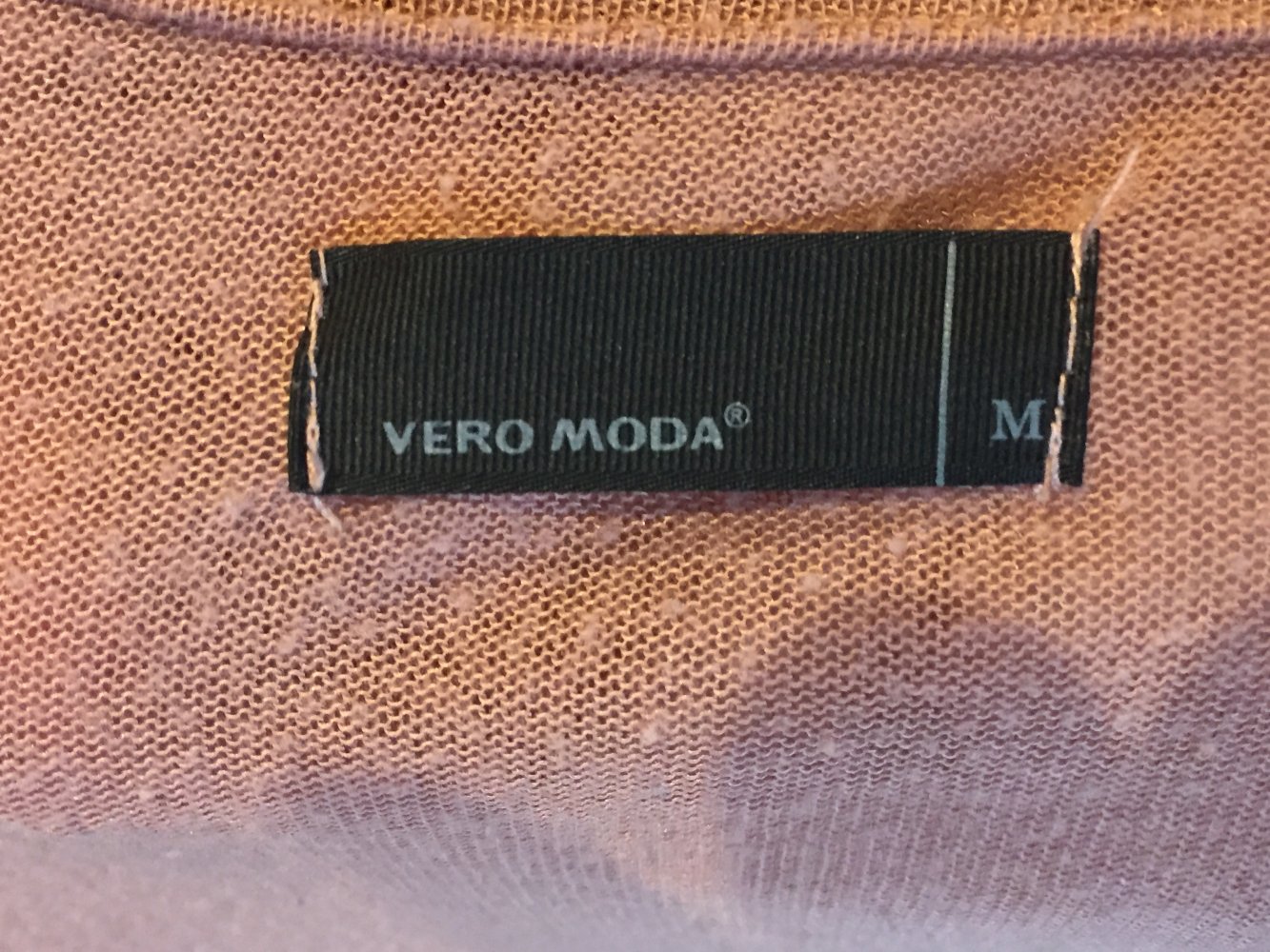 Vero Moda Fino Top Kurz arm Gr.L Rose schwarz
