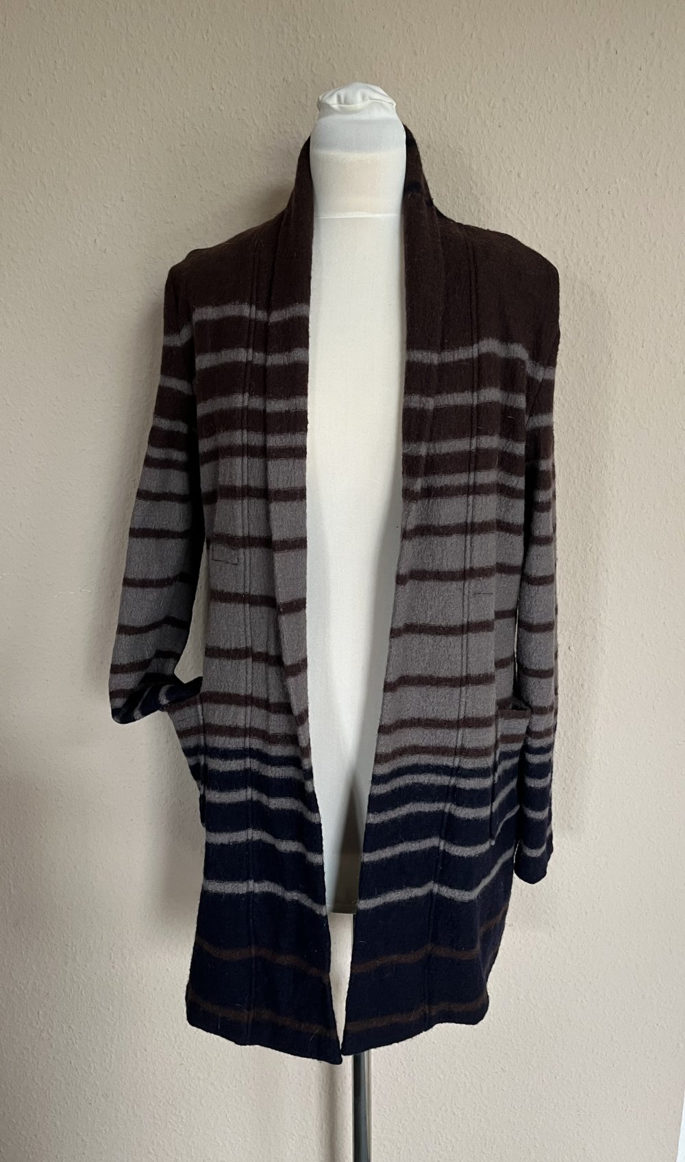 TK Maxx Long Cardigan Jacke Mantel Gr.40 aus reiner Wolle 