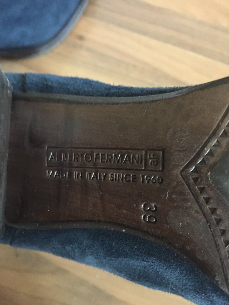 Alberto Fermani Leder Cowboy Stiefeletten Gr.39 dunkelblau