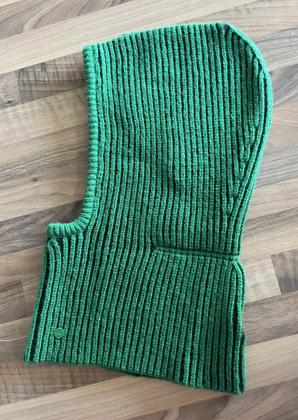 Esprit Balaklavas Sturmhauben Mütze Gr.Uni grün schwarz mollig warm