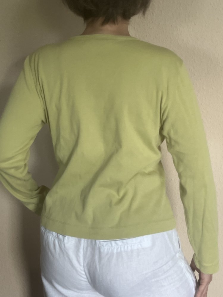 2er Paket Lands End Langarm Shirt Gr.M/L helles Apfelgrün und Beere Baumwolle