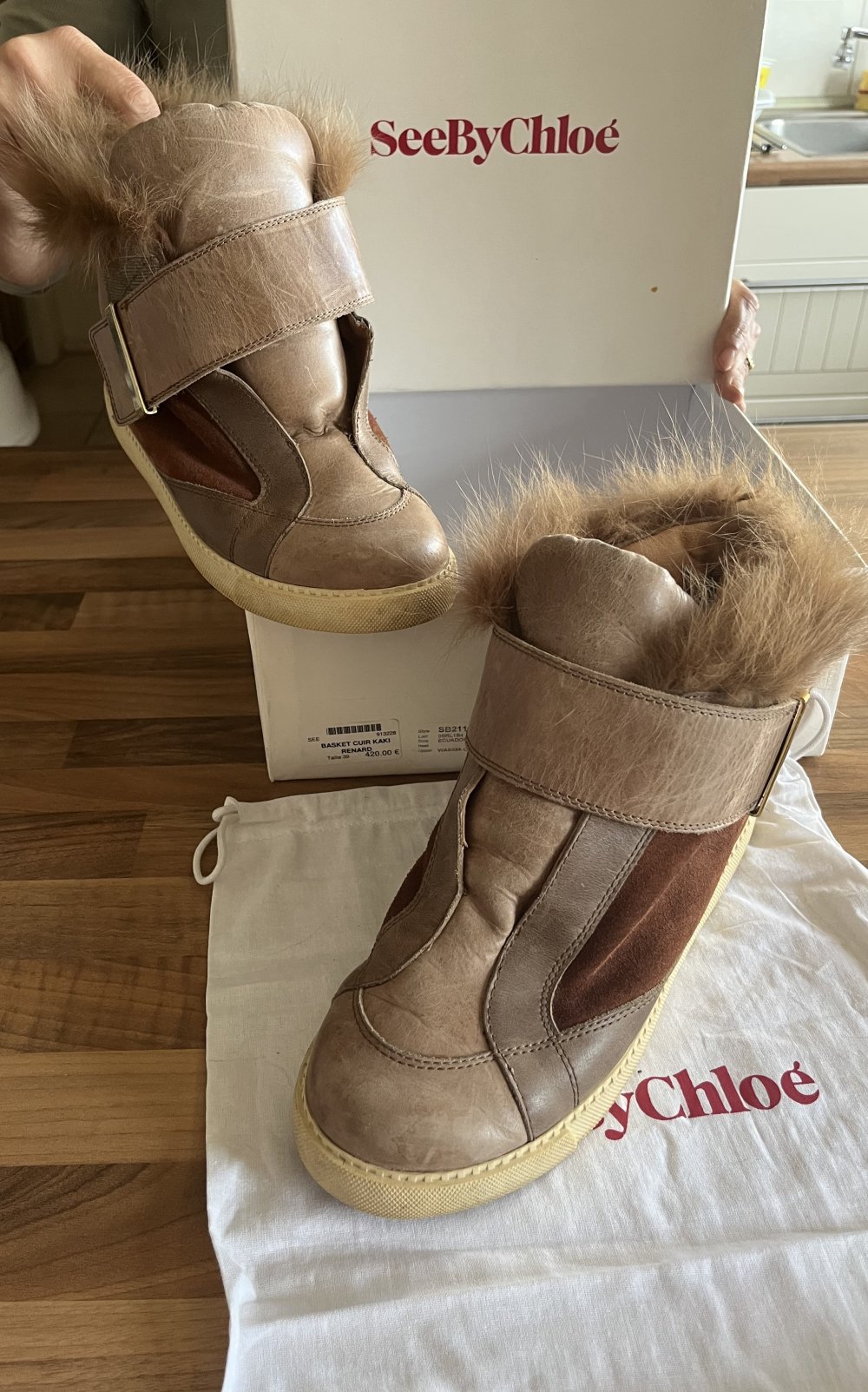 SeeBy Chloe Echtleder Sneaker Stiefeletten Gr. 39 warm gefüttert mit Karton