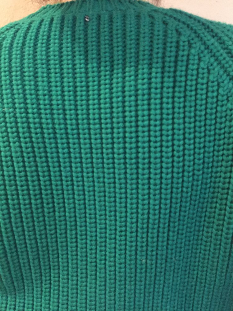 Sportmax Code Pullover mit TeddyFell Front Gr.S grün und kuschelig