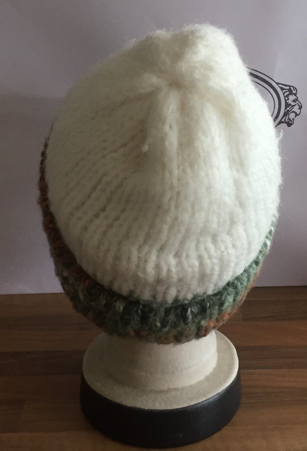 Woll Mütze Beanie aus Chile toller Strick Creme Braun Handmade aus Chile