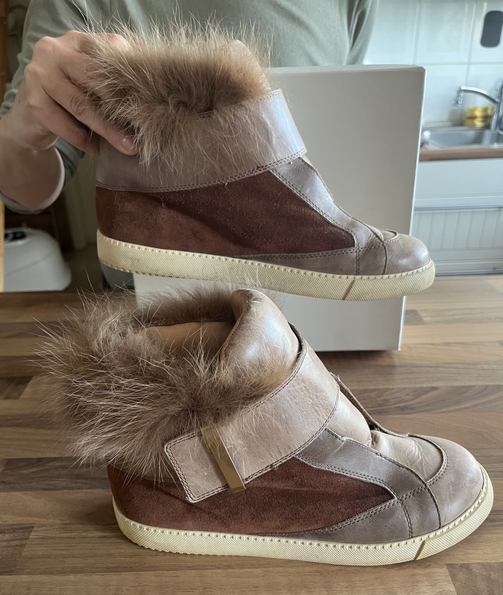 SeeBy Chloe Echtleder Sneaker Stiefeletten Gr. 39 warm gefüttert mit Karton