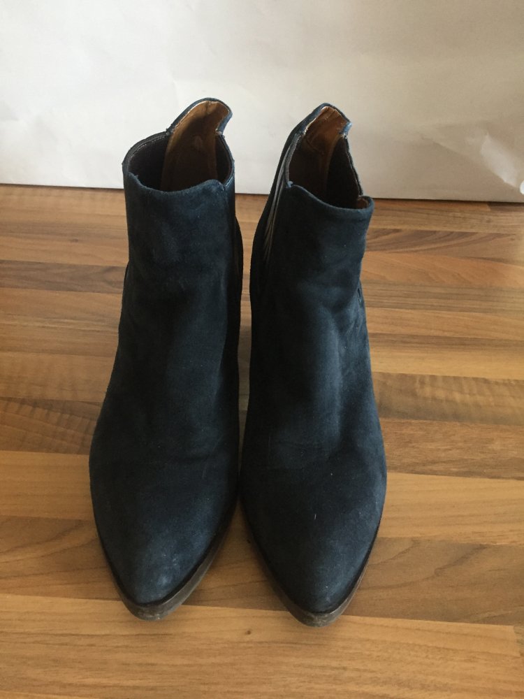 Alberto Fermani Leder Cowboy Stiefeletten Gr.39 dunkelblau