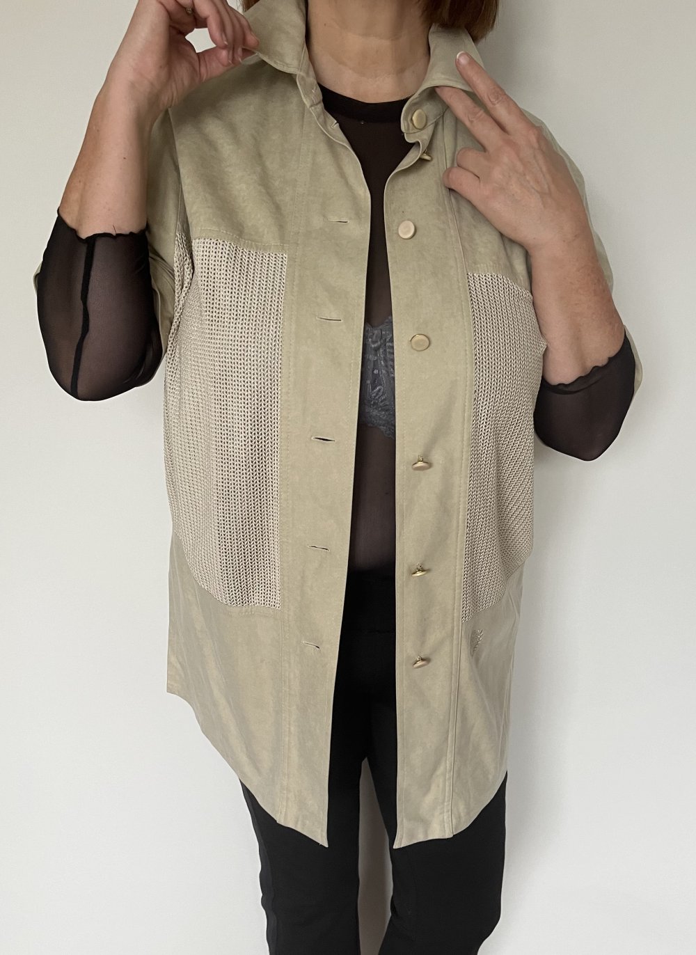 Ara Alcantara Strickwesten Jacke Gr.44 mit Goldknöpfen