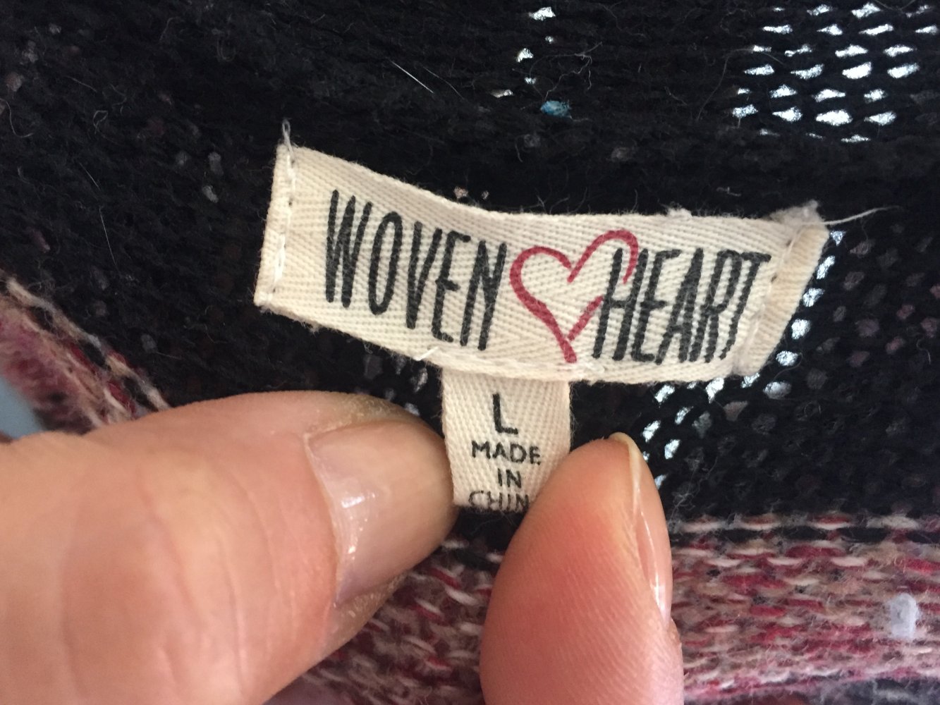 Woven Heart Long Strick Cardigan Gr.M/L im Ethno Design