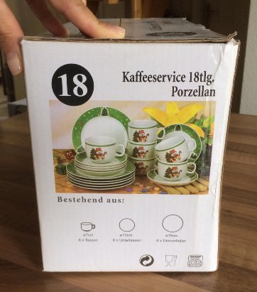 Luciano Café Service 18 teilig Weihnachts X-Mas Motiv Neu