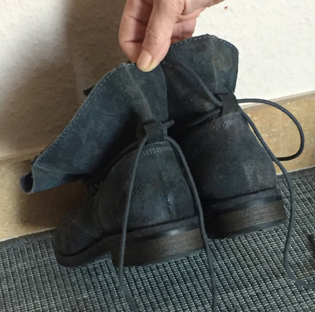 S.Oliver Wildleder Stiefeletten Gr.38 mit Profil Sohle gefüttert Camouflage