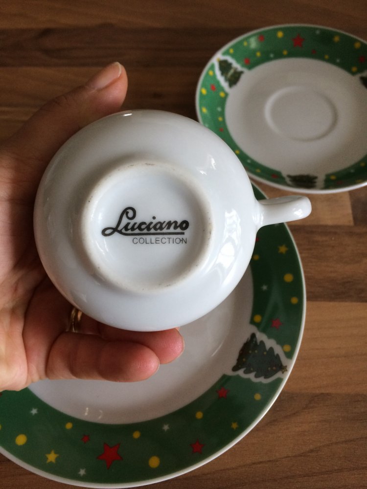 Luciano Café Service 18 teilig Weihnachts X-Mas Motiv Neu