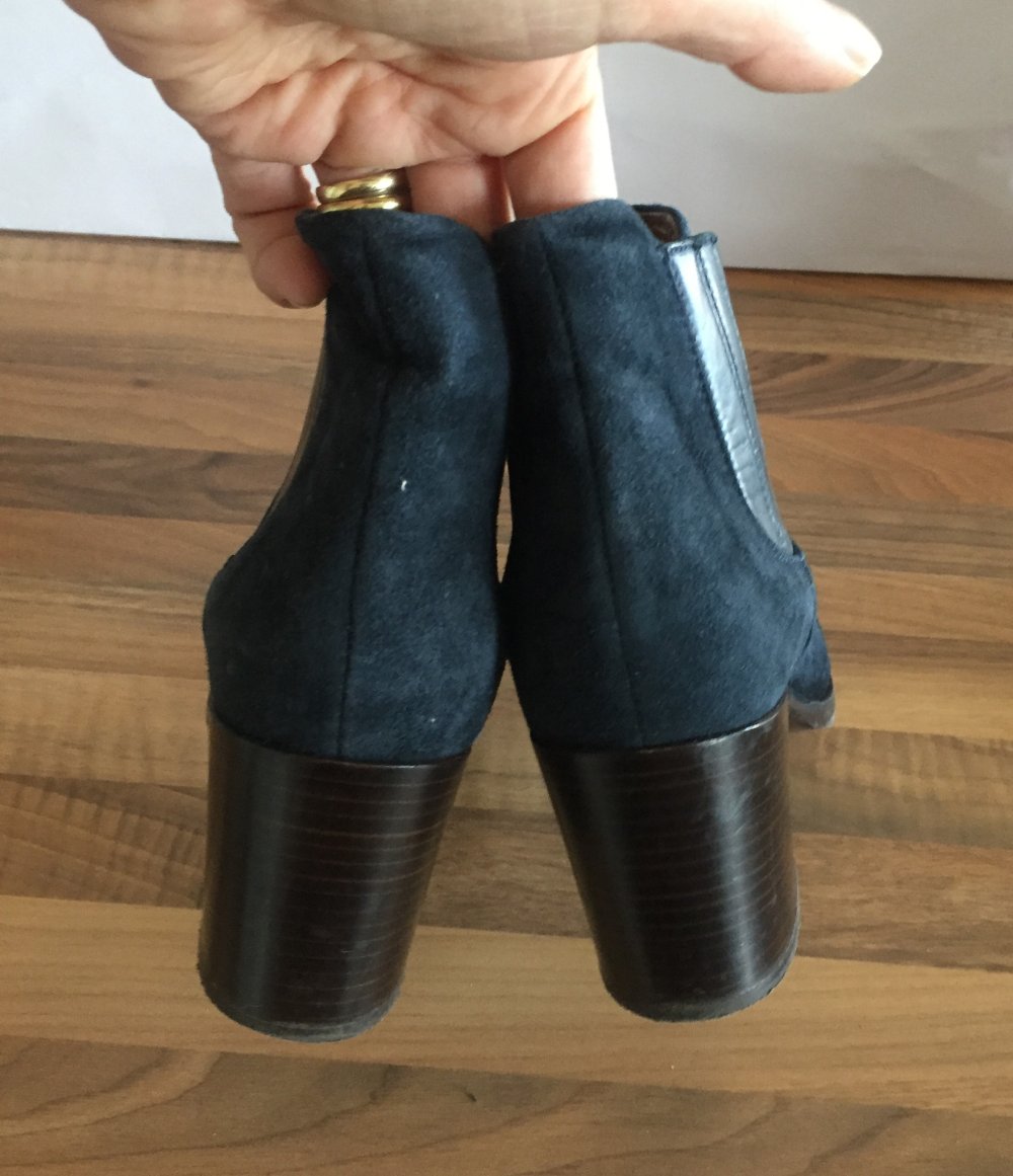 Alberto Fermani Leder Cowboy Stiefeletten Gr.39 dunkelblau